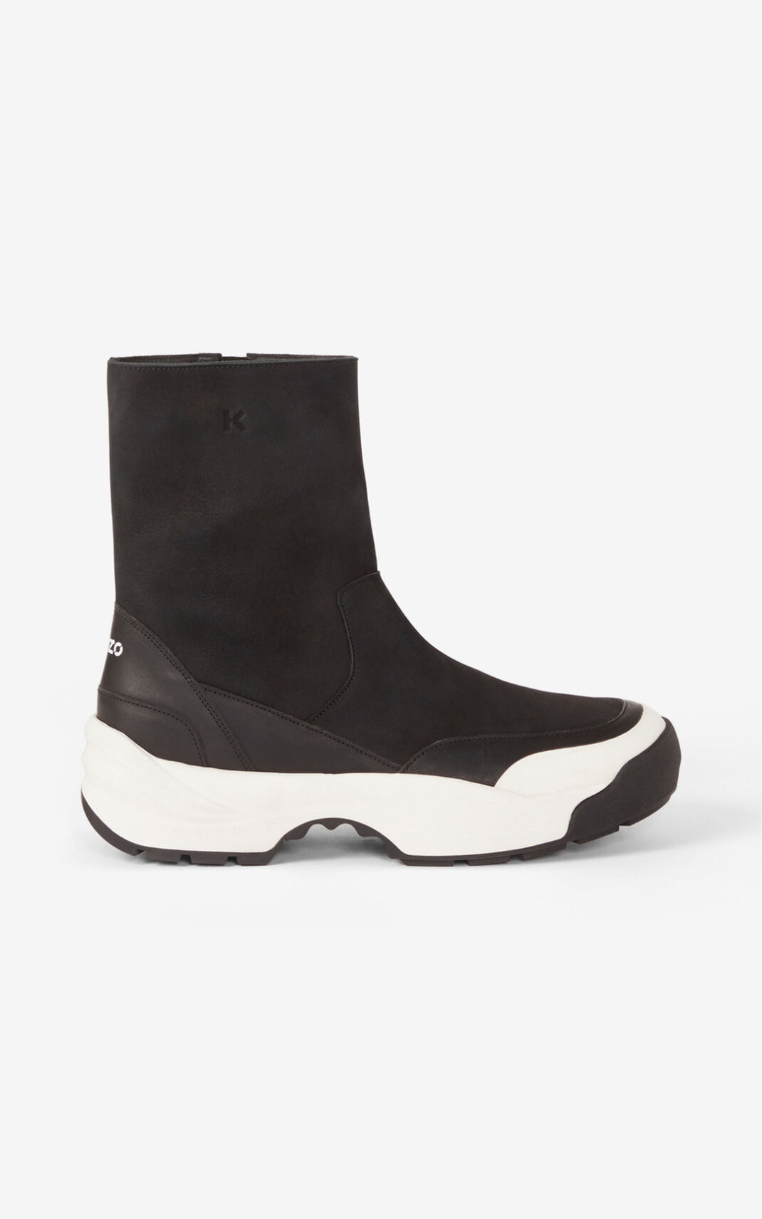 Bottes Kenzo Grained Cuir Homme Noir | XRIF-15360